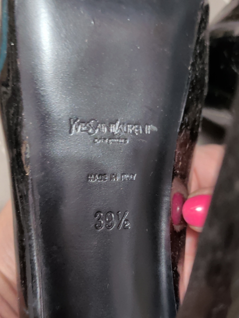 Nwob YSL Black Patent Platform Stiletto Pumps - Picture 7 of 9
